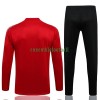 Manchester United Champions League Ensemble Sweat d'Entraînement Quarter-Zip 22-23 Rouge Blanc Pour Enfant